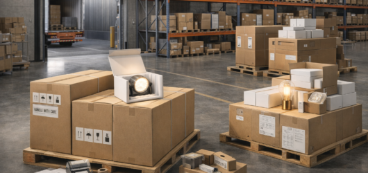 Export-ready lighting logistics and packaging