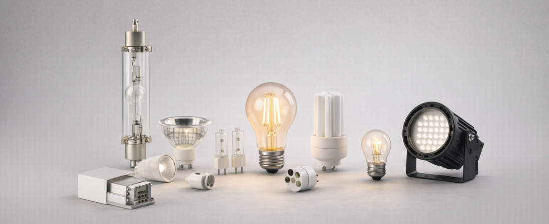 Professional lamps, bulbs, and technical lighting components