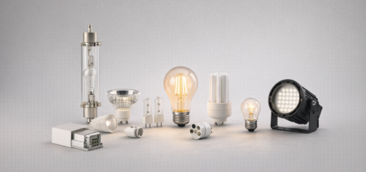 Assorted professional lamps and bulbs